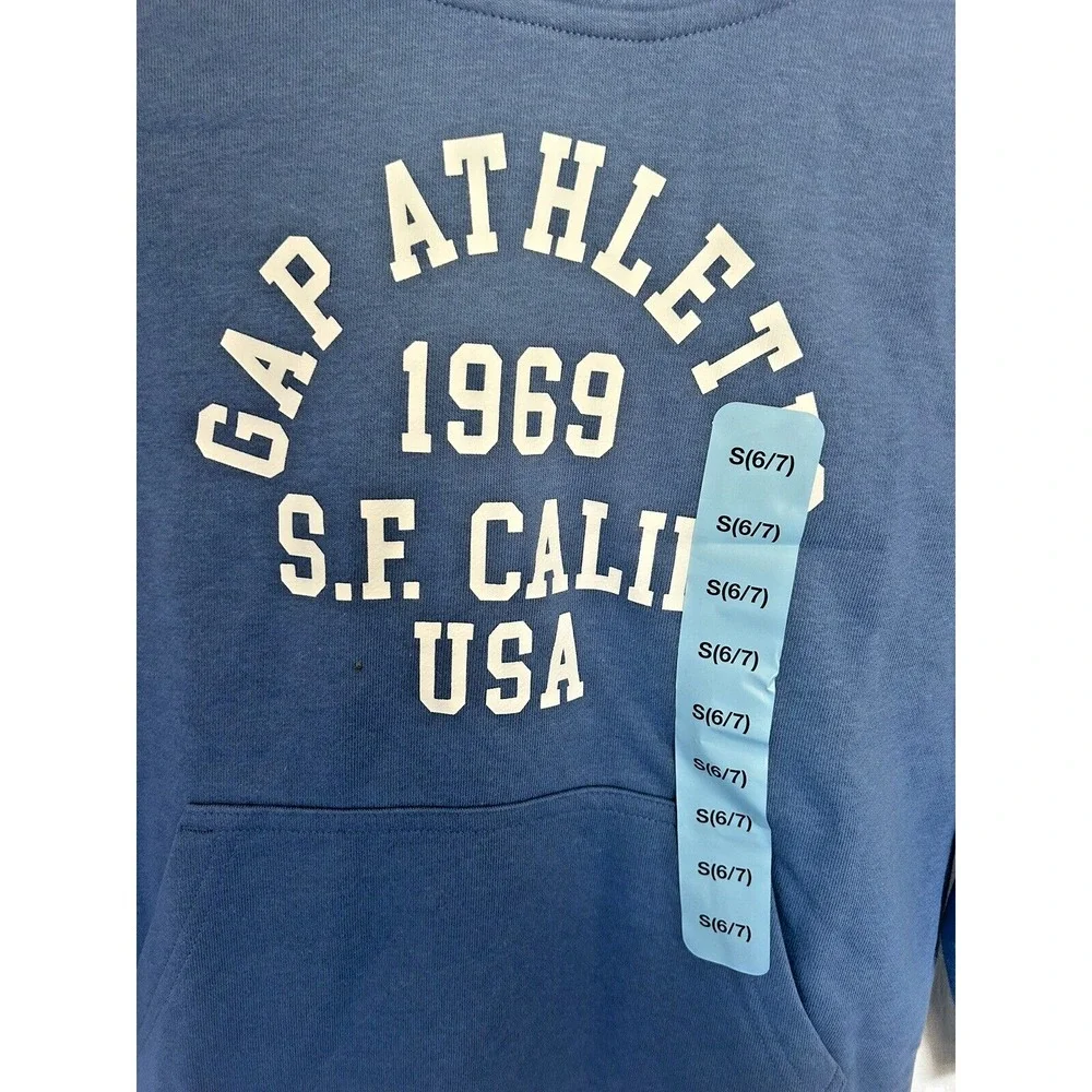 Gap Kids‎ Hooded Sweatshirt Hoodie Unisex Girls Boys Small 6/7 Dutch Blue BxOO
